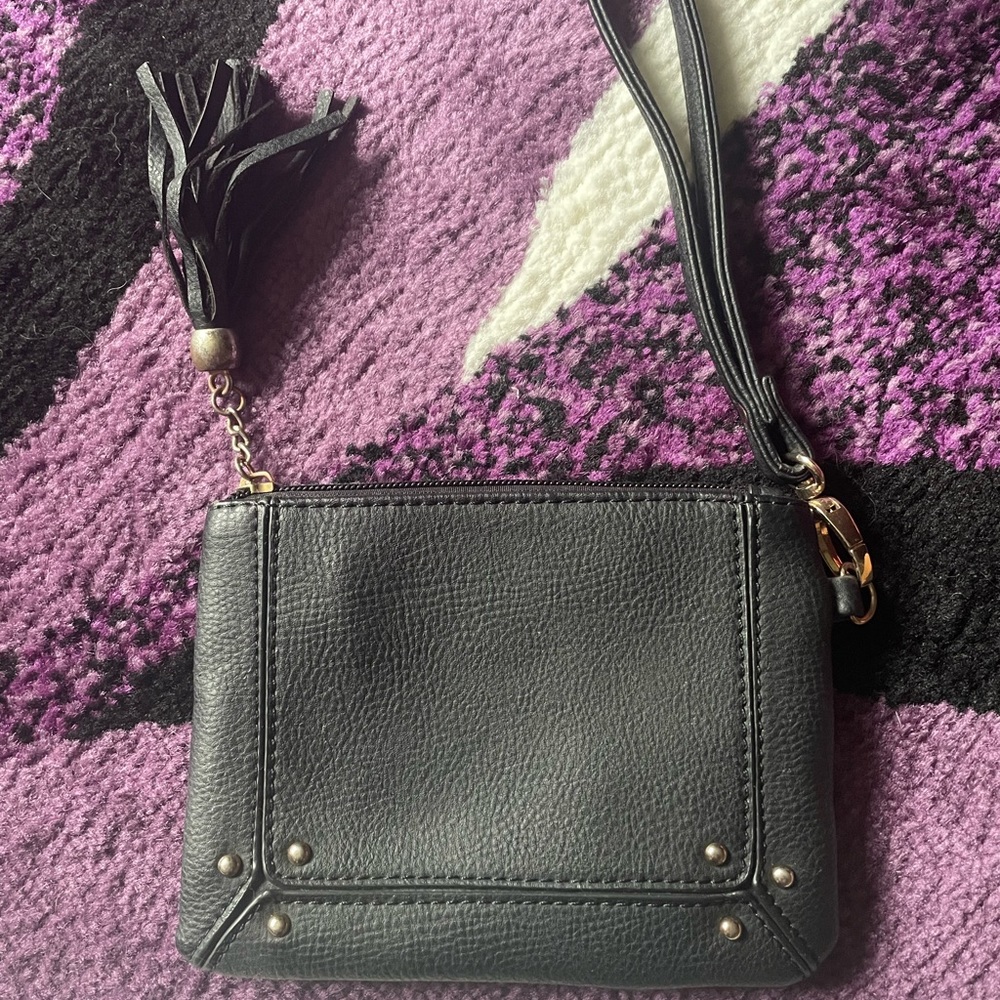 Charming Charlie’s Black Leather Wristlet